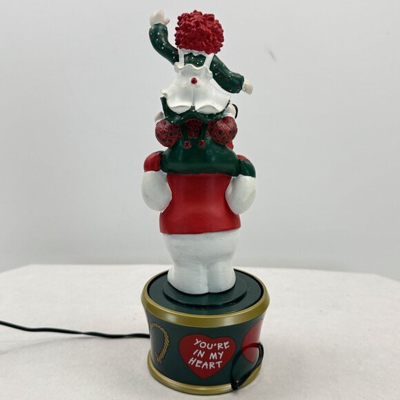 Vintage 1998 Mr Christmas Raggedy Ann & Andy Snowden Twirling Table Top Animated - Picture 4 of 13